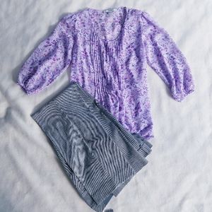 Forever 21 Lavender Sheer Blouse